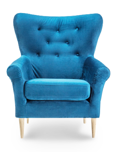 Decorative blue chair