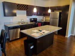 Kitchen in short term corporate housing in Louisville KY at Springs at Hurstborne